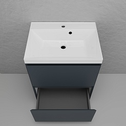 Style Line Тумба под раковину Манхэттен 60 Plus эмаль графит матовая – фотография-6